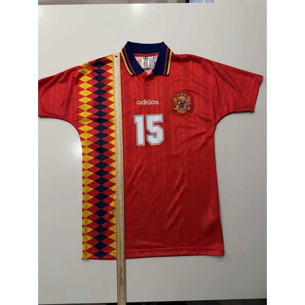 adidas Spain 1994 Home Reissue Jersey Red JN3707 Mens Small Pre-Owned